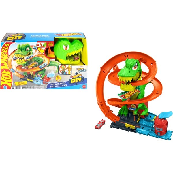 HOT WHEELS CITY TREX FIRE STATION